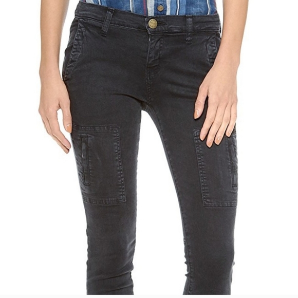 Current/Elliott Flat Pocket Cargo Jeans in Washed Black Size 25 W-672 - Picture 9 of 14